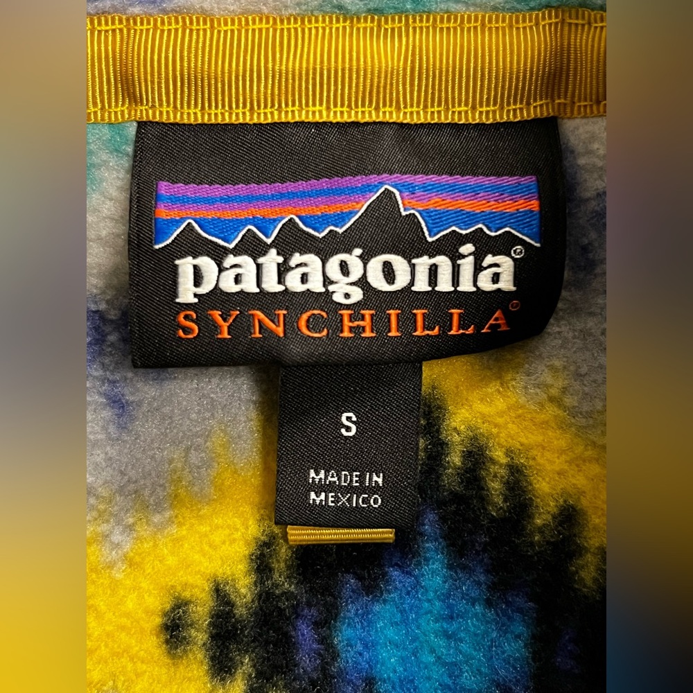 Patagonia Synchilla Snap-T Aztec Diamond “Timber Twist” Fleece—Small FA16 - Picture 5 of 7